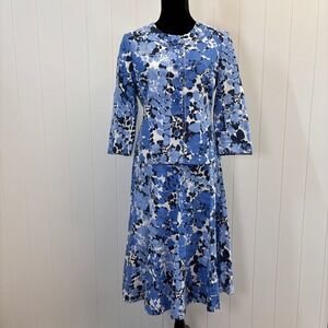 Rafaella Studio Women Quiet Luxury Floral Linen Skirt Suit Set Size XL Old Money